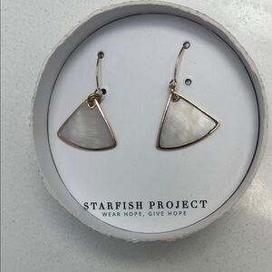 Starfish Project Gold and Mother of Pearl Earrings